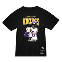 T-shirt Mitchell & Ness Randy Moss pour homme, joueur retraité des Minnesota Vikings, noir