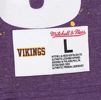 T-shirt Mitchell & Ness Randy Moss pour homme, joueur retraité des Minnesota Vikings Burst, gris