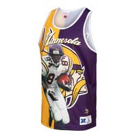 Men's Mitchell & Ness Randy Moss Purple/Gold Minnesota Vikings Player - Tank Top