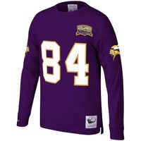 Men's Mitchell & Ness Randy Moss Purple Minnesota Vikings 2000 Retired Player Name Number Long Sleeve T-Shirt