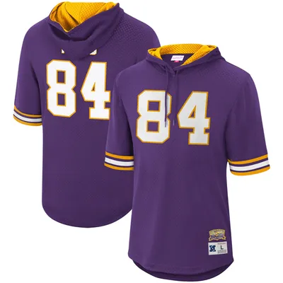 Randy Moss Minnesota Vikings Mitchell & Ness Retired Player Mesh Name Number Hoodie T-Shirt - Purple