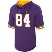 Men's Mitchell & Ness Randy Moss Purple Minnesota Vikings Retired Player Mesh Name Number Hoodie T-Shirt