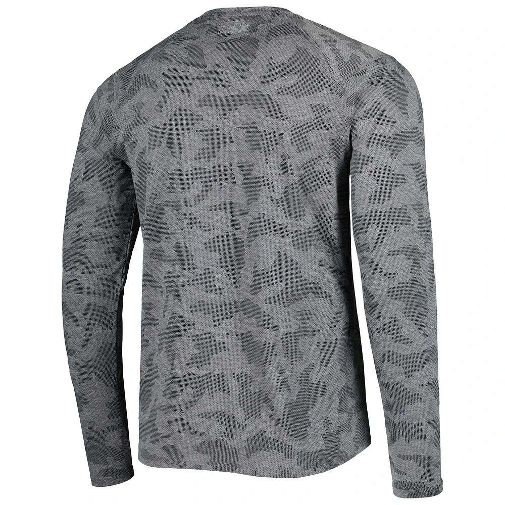 Men's MSX by Michael Strahan Black Minnesota Vikings Performance Camo Long Sleeve T-Shirt