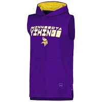 Men's MSX by Michael Strahan Purple Minnesota Vikings Captain Sleeveless Hoodie T-Shirt