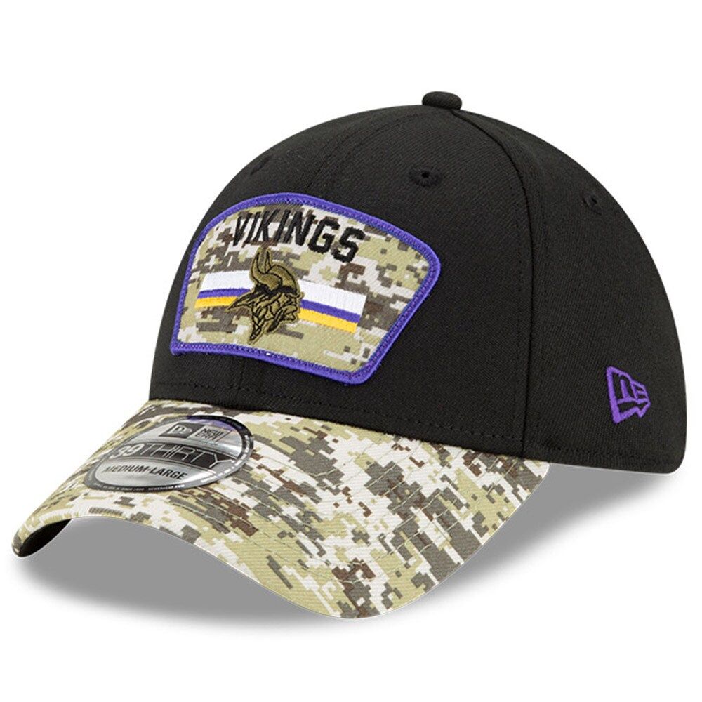 Men's New Era Black/Camo Minnesota Vikings 2021 Salute To Service