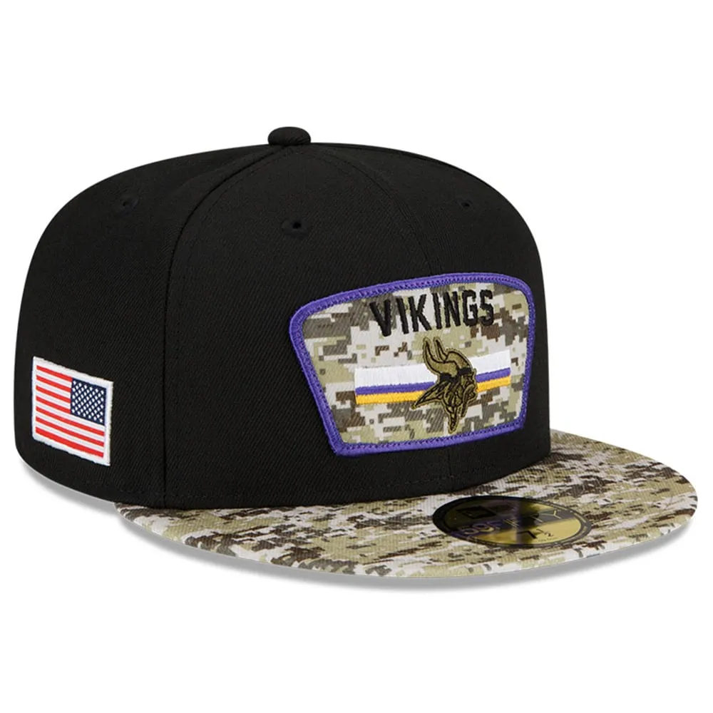 Lids Minnesota Vikings New Era 2021 Salute To Service 59FIFTY Fitted Hat -  Black/Camo
