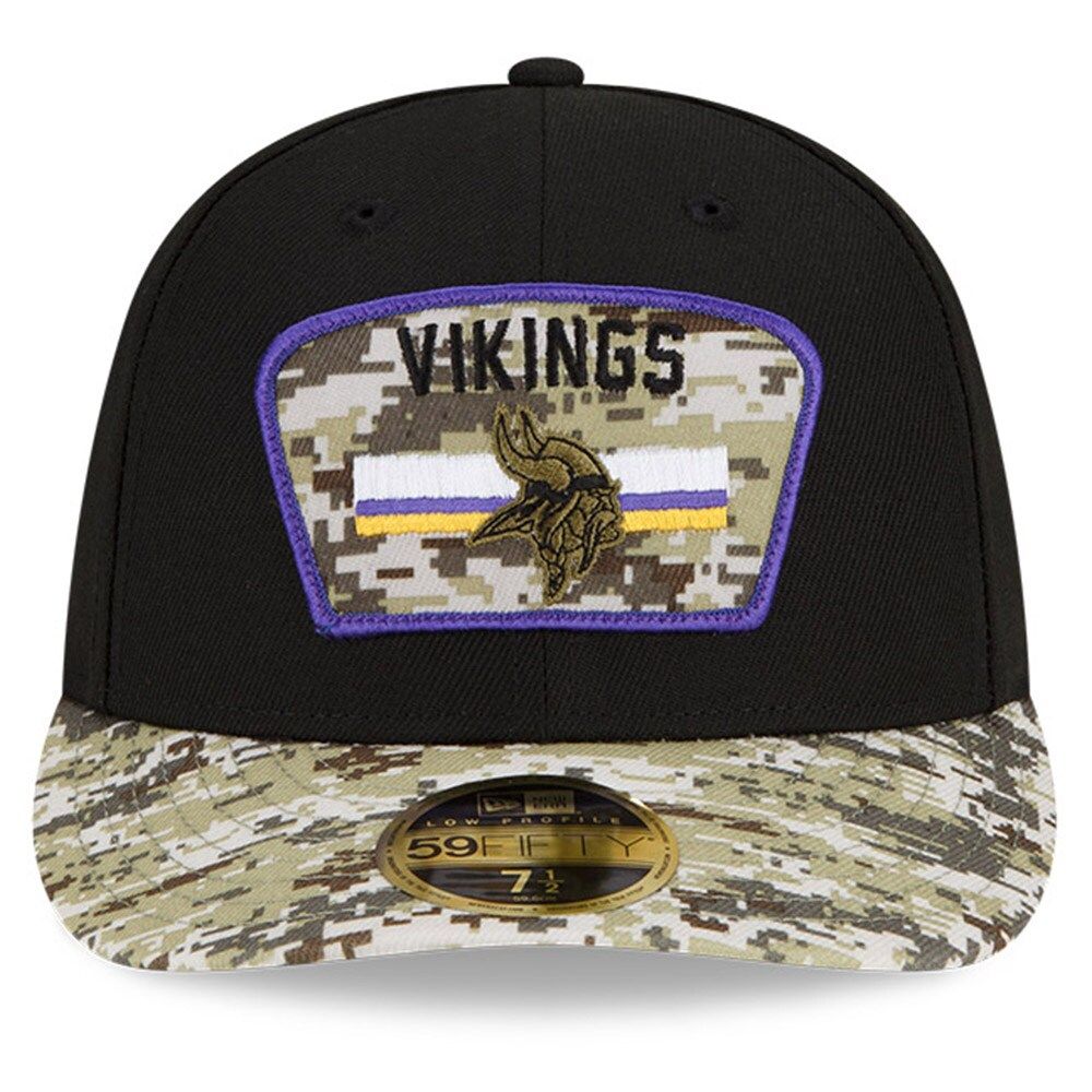 Buy Minnesota Vikings New Era Black on Black Low Profile 59FIFTY