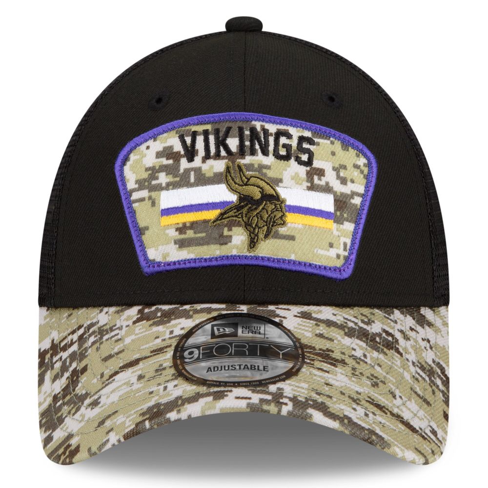 Men's New Era Black/Camo Minnesota Vikings 2021 Salute To Service