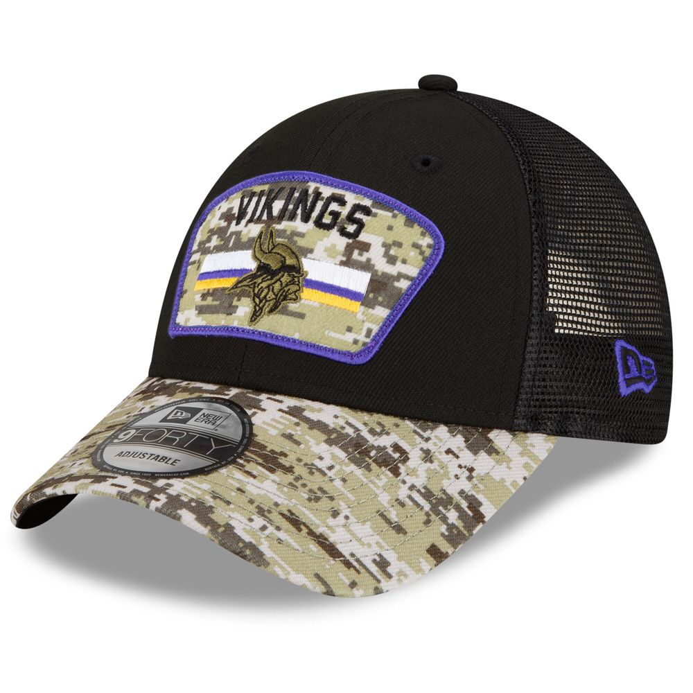 Men's New Era Black/Camo Minnesota Vikings 2021 Salute To Service