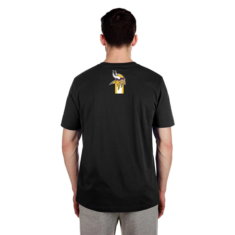 Men's New Era  Black Minnesota Vikings 3rd Down High Density Print T-Shirt