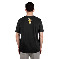 Men's New Era  Black Minnesota Vikings 3rd Down High Density Print T-Shirt