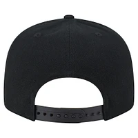 Men's New Era Black Minnesota Vikings Adventure Canvas Split Panel 9FIFTY Snapback Hat