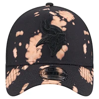 Casquette ajustable New Era noire Minnesota Vikings A-Frame 9FORTY pour homme