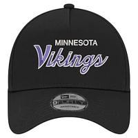 Men's New Era Black Minnesota Vikings Smith 9FORTY Adjustable hat