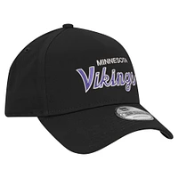 Men's New Era Black Minnesota Vikings Smith 9FORTY Adjustable hat