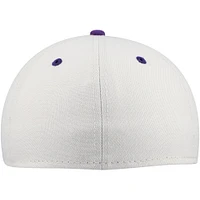 Men's New Era Cream/Purple Minnesota Vikings Historic Script 59FIFTY Fitted Hat