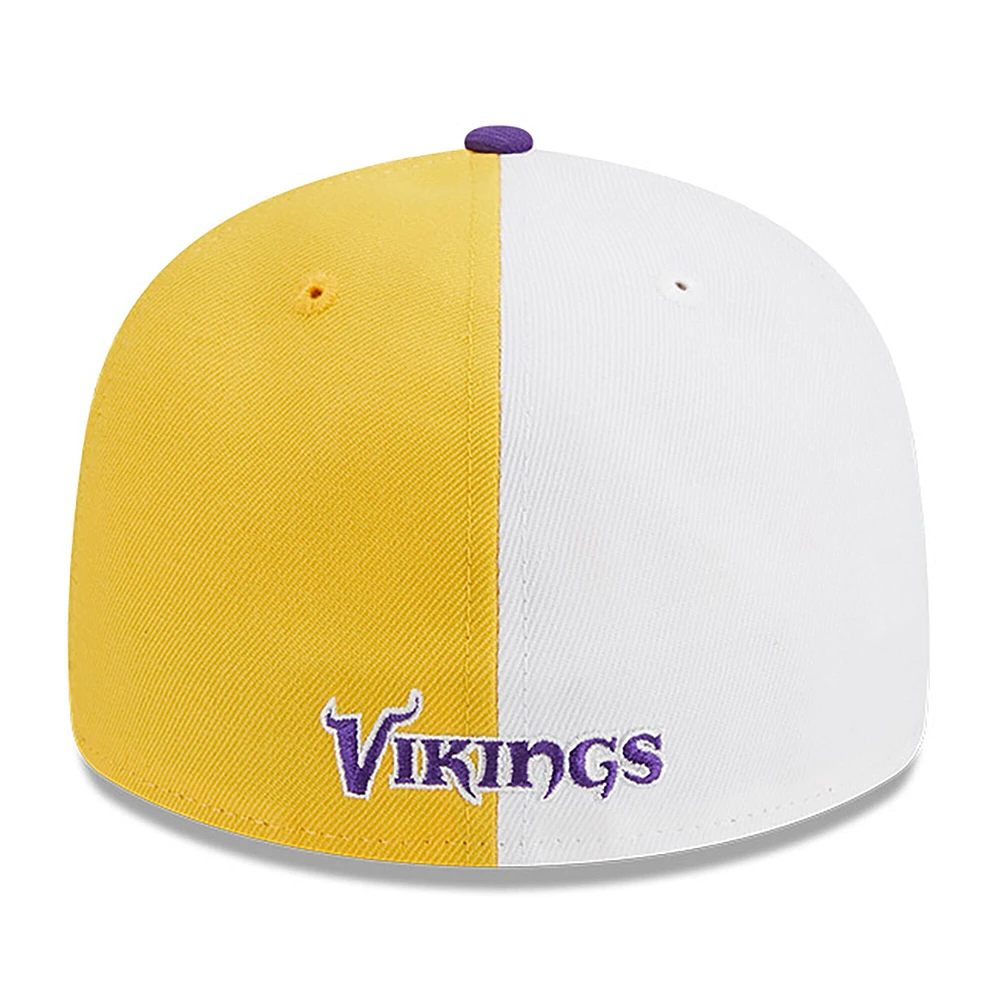 Men's New Era  Gold/Purple Minnesota Vikings 2023 Sideline Low Profile 59FIFTY Fitted Hat