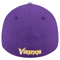Men's New Era Gray Minnesota Vikings Active Visor Trim 39THIRTY Flex Hat