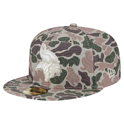 Casquette ajustée 59FIFTY Geo Camo des Minnesota Vikings de New Era pour homme