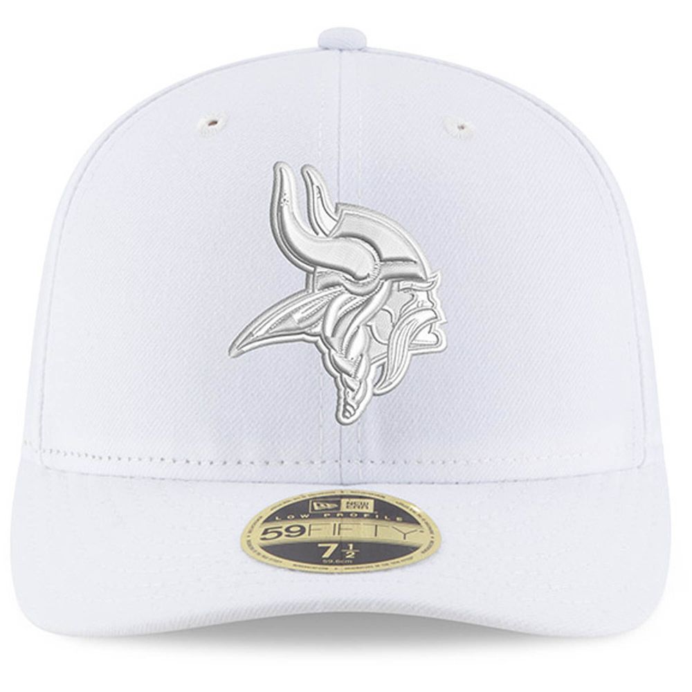 New Era Men's New Era Minnesota Vikings White on Low Profile