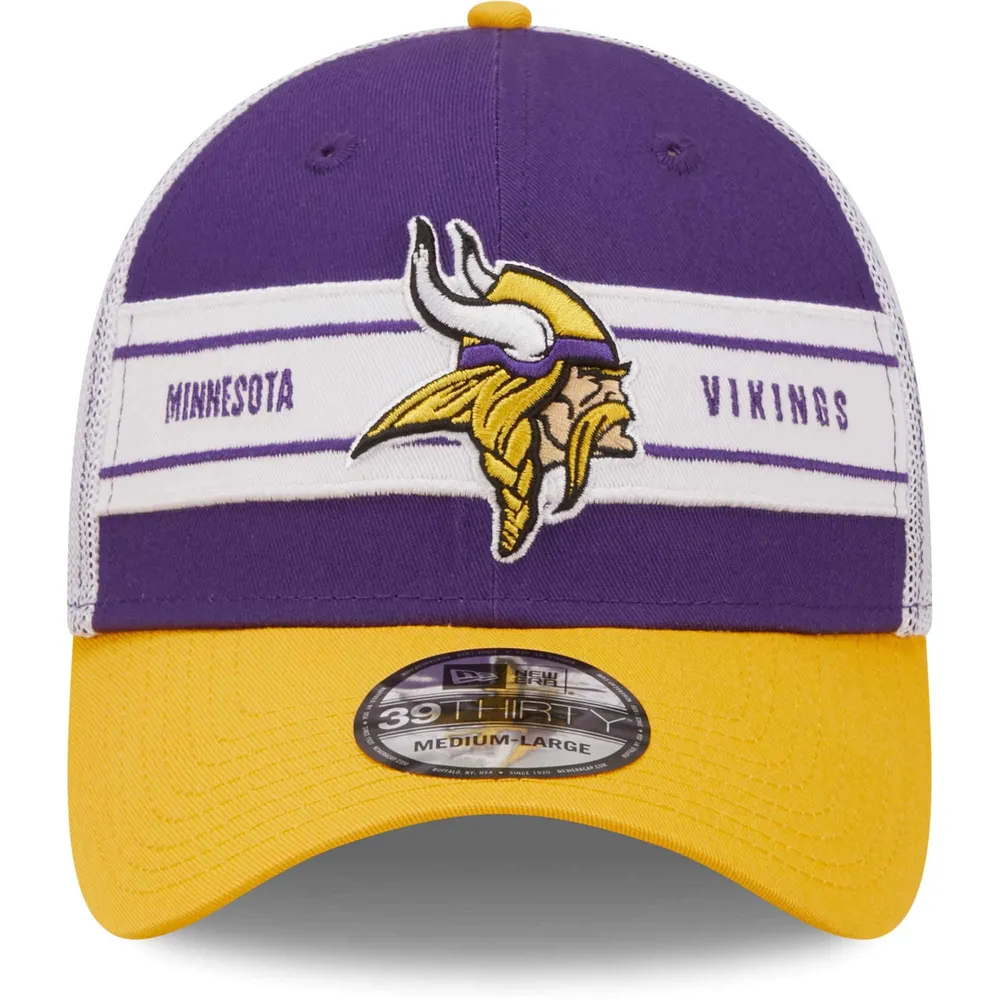 Men's New Era Purple/Gold Minnesota Vikings Team Banded 39THIRTY - Flex Hat