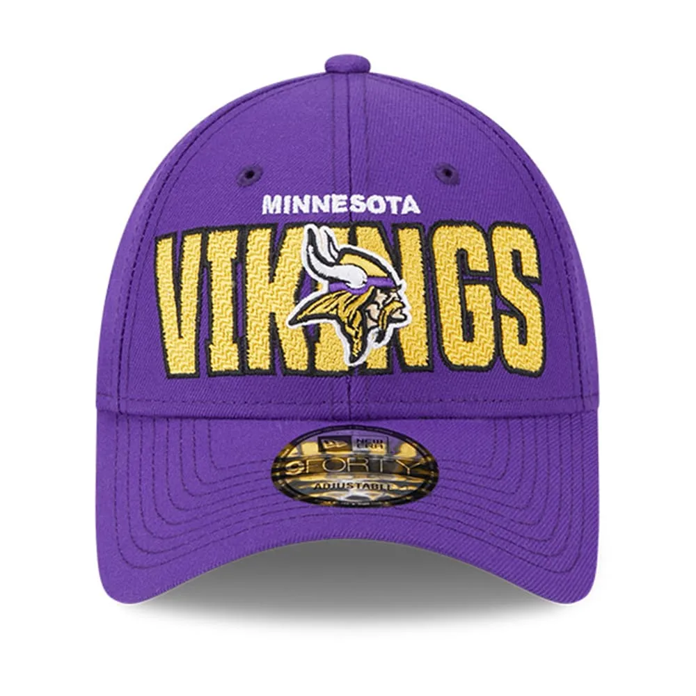 New Era Curved Brim 9FORTY The League Minnesota Vikings NFL Purple  Adjustable Cap: