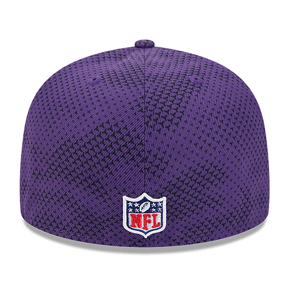 Men's New Era  Purple Minnesota Vikings 2024 Sideline 59FIFTY Fitted Hat