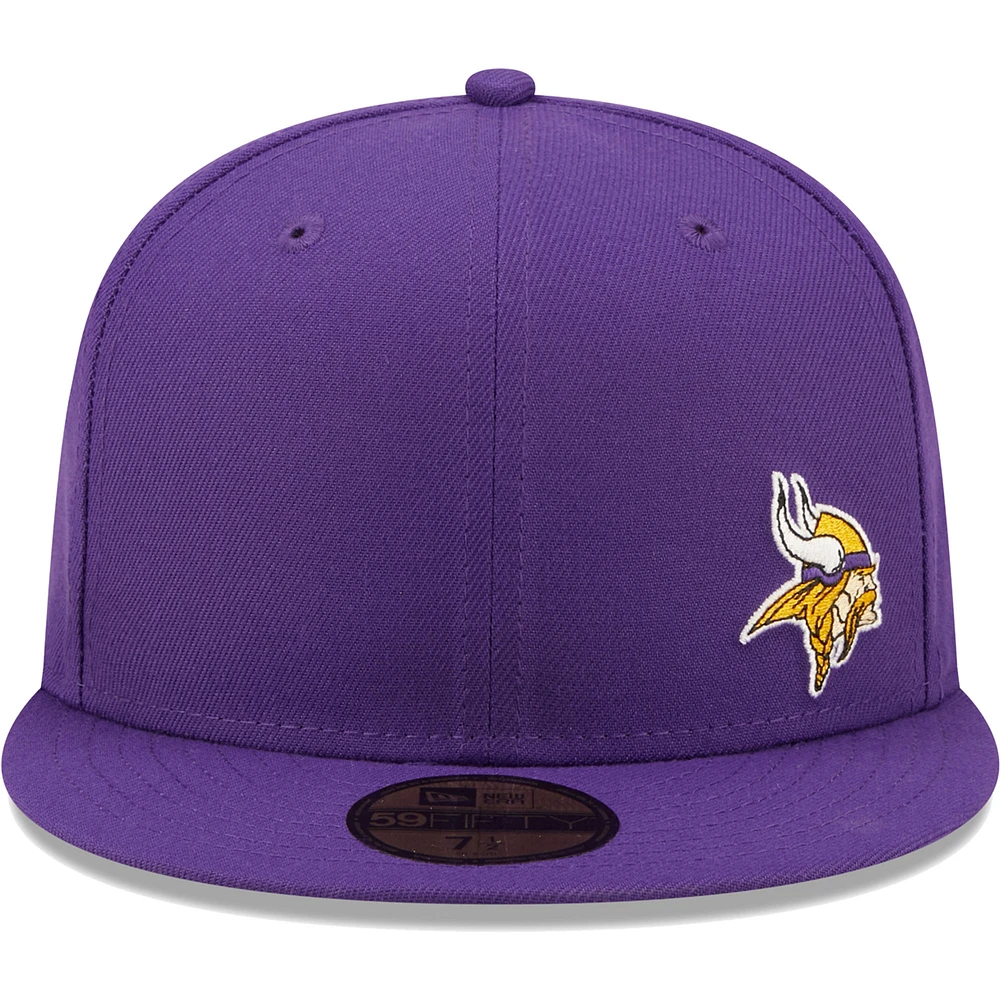 Casquette ajustée 59FIFTY Flawless Minnesota Vikings pour homme New Era violette