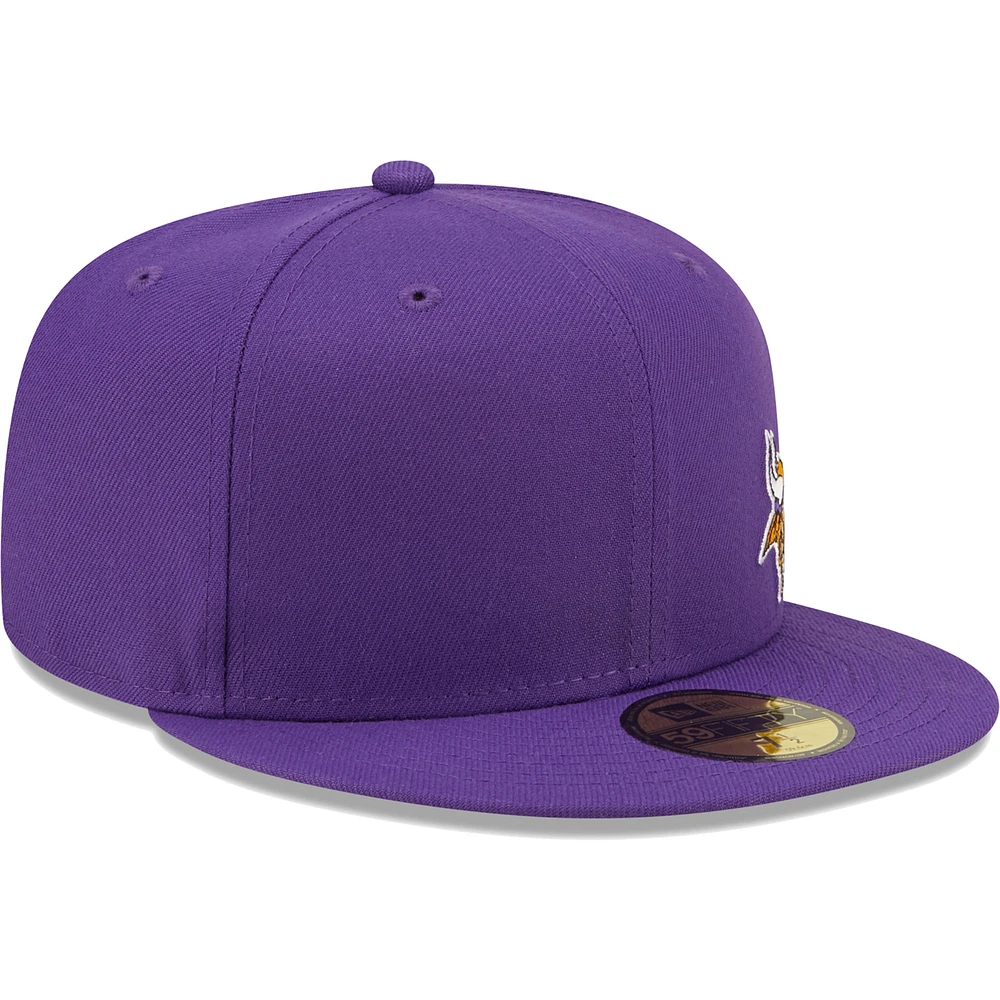 Casquette ajustée 59FIFTY Flawless Minnesota Vikings pour homme New Era violette