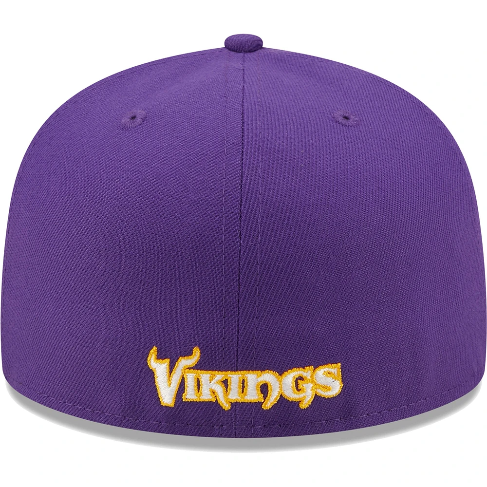 Casquette ajustée 59FIFTY Flawless Minnesota Vikings pour homme New Era violette