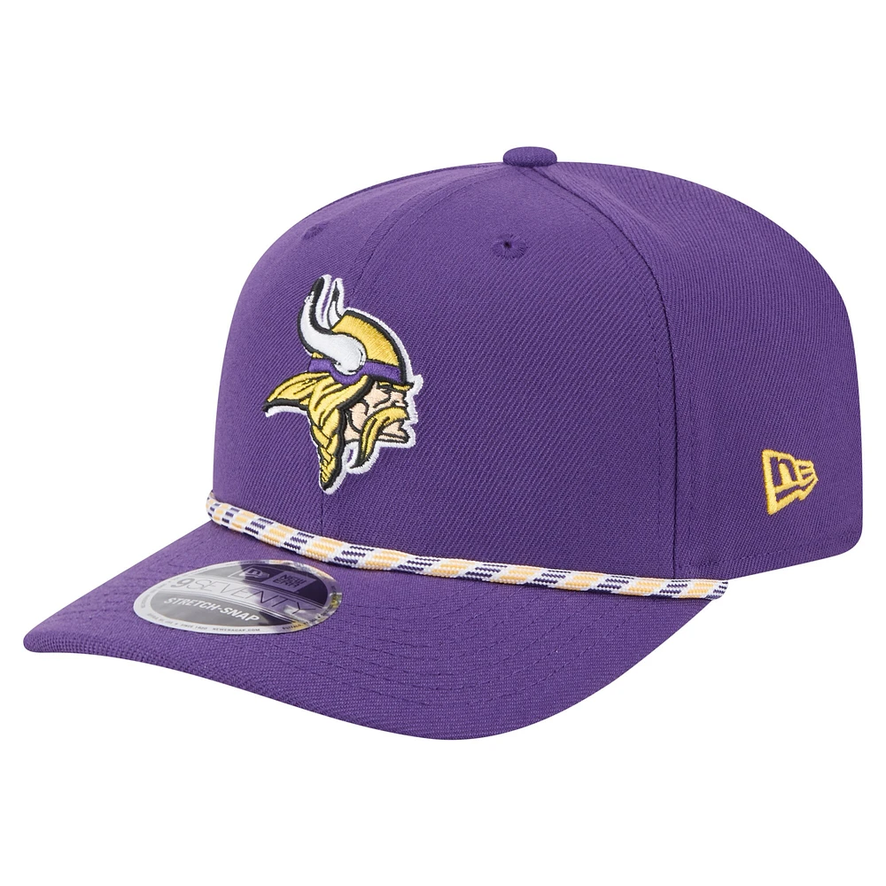 Casquette extensible à boutons-pression New Era 9SEVENTY pour homme, motif Gameday des Vikings du Minnesota, violet