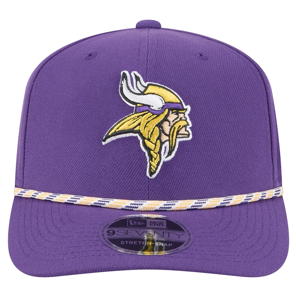 Casquette extensible à boutons-pression New Era 9SEVENTY pour homme, motif Gameday des Vikings du Minnesota, violet
