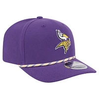 Casquette extensible à boutons-pression New Era 9SEVENTY pour homme, motif Gameday des Vikings du Minnesota, violet