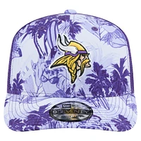 Casquette camionneur ajustable Hula 9SEVENTY violette New Era pour homme des Minnesota Vikings