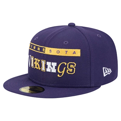 Casquette ajustée Ransom 59FIFTY pour homme des Minnesota Vikings de New Era, violette