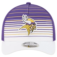 Casquette ajustable New Era blanche/violette pour homme, style A-Frame, style Adventure Gradient 9FORTY M-Crown, Vikings du Minnesota
