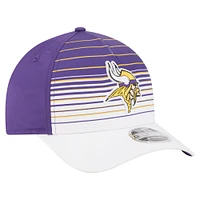 Casquette ajustable New Era blanche/violette pour homme, style A-Frame, style Adventure Gradient 9FORTY M-Crown, Vikings du Minnesota