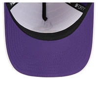 Casquette ajustable New Era blanche/violette pour homme, style A-Frame, style Adventure Gradient 9FORTY M-Crown, Vikings du Minnesota