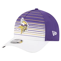 Casquette ajustable New Era blanche/violette pour homme, style A-Frame, style Adventure Gradient 9FORTY M-Crown, Vikings du Minnesota