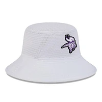 Men's New Era White Minnesota Vikings 2024 NFL Training Camp Stretch Bucket Hat