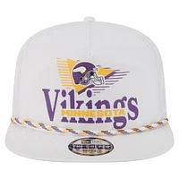 Men's New Era White Minnesota Vikings Collide Golfer Snapback Hat