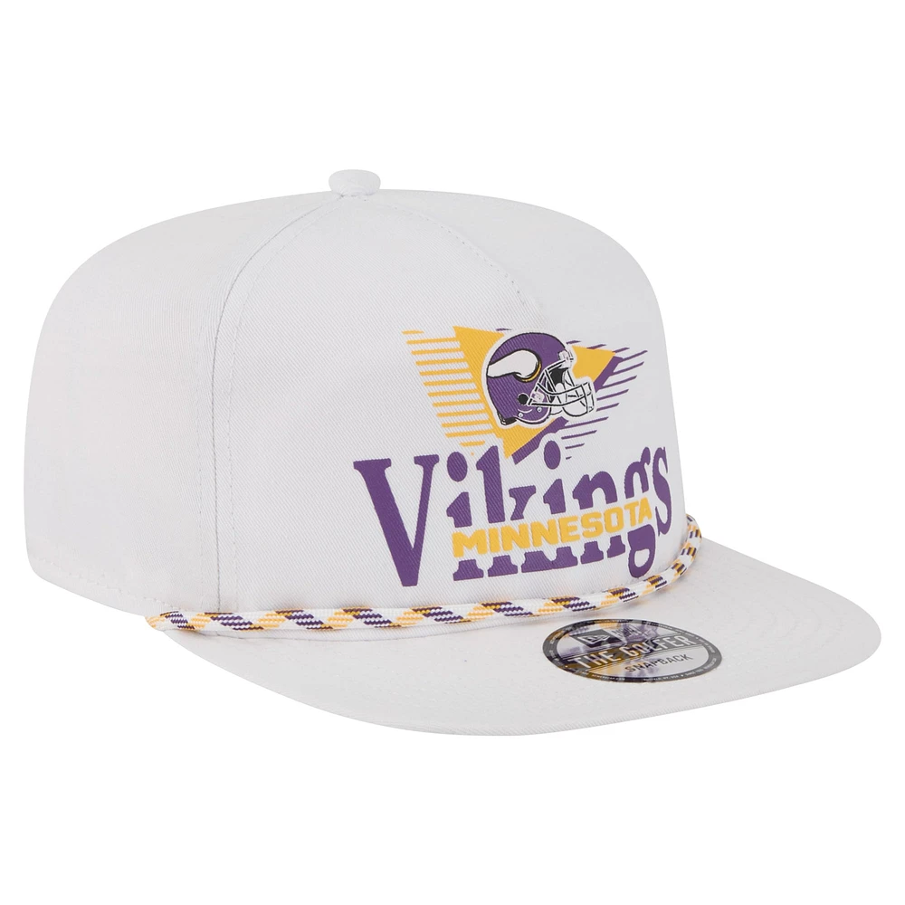 Men's New Era White Minnesota Vikings Collide Golfer Snapback Hat