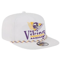 Men's New Era White Minnesota Vikings Collide Golfer Snapback Hat