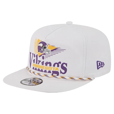 Men's New Era White Minnesota Vikings Collide Golfer Snapback Hat