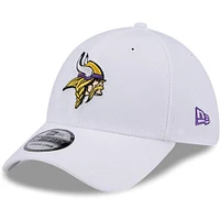 Casquette flexible principale 39THIRTY des Minnesota Vikings New Era pour hommes, blanche