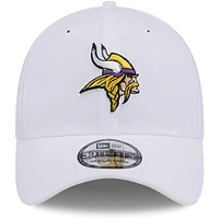 Casquette flexible principale 39THIRTY des Minnesota Vikings New Era pour hommes, blanche