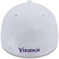 Casquette flexible principale 39THIRTY des Minnesota Vikings New Era pour hommes, blanche