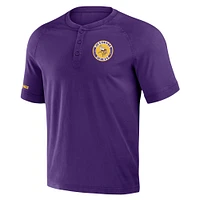 Men's NFL x Darius Rucker Collection by Fanatics Purple Minnesota Vikings Washed Raglan Henley T-Shirt