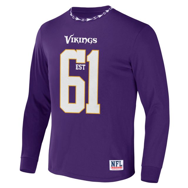 T-shirt violet à manches longues NFL x Staple pour hommes des Vikings du Minnesota Core Team