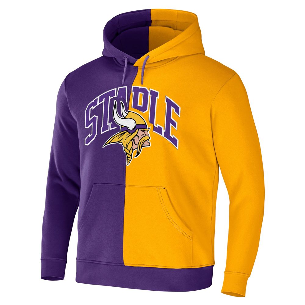 Men's NFL x Staple Purple Minnesota Vikings Split Logo Pullover Hoodie